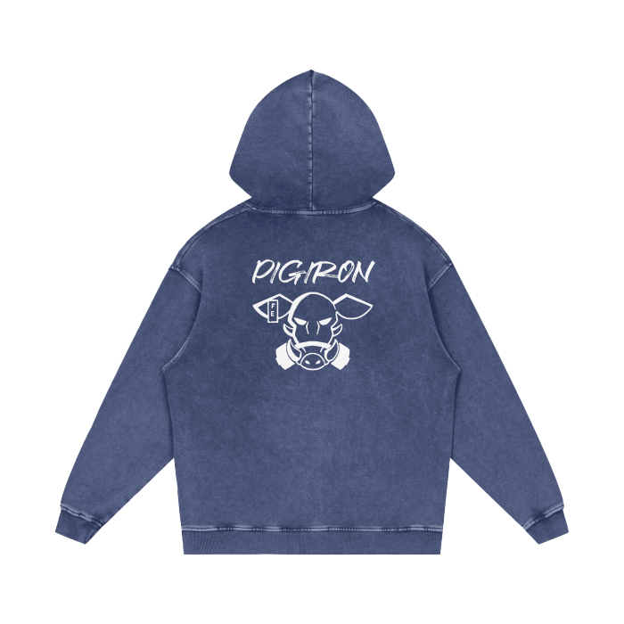 PigIron Acid Wash Oversize Hoodie